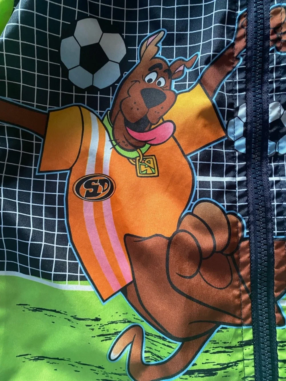 Cartoon Network Scooby Doo Wear Soccer Vintage Kids Windbreaker Size 6/7